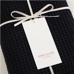 Полотенце вафельное SL HOME: Linen «Дарк Маре», 40×70 см, чёрное