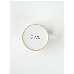 Кружка новогодняя керамическая «Снежинки», 320 мл, ручная работа