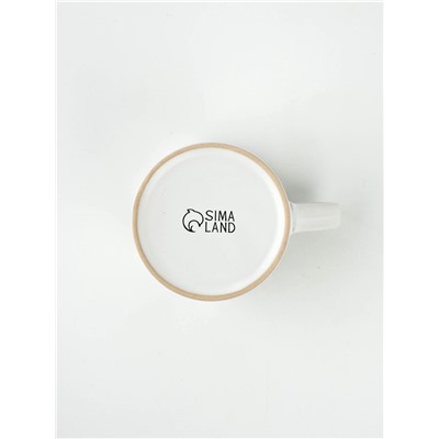 Кружка новогодняя керамическая «Снежинки», 320 мл, ручная работа