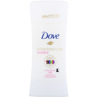Dove, Дезодорант-антиперспирант Advanced Care, невидимый, «Прозрачное покрытие», 74 г