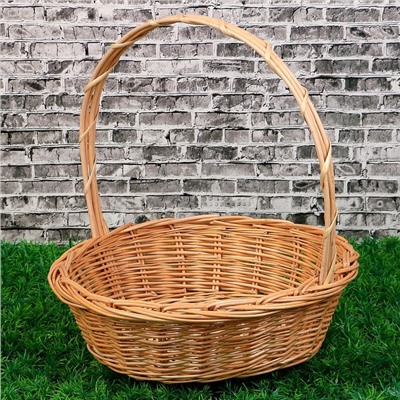 Корзина «Карина», №3, Dдно=25 см, Dверх=31 см, H=9/34 см, ручное плетение, ива