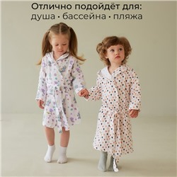 Халат детский муслиновый LoveLife «Сердечки» (4 года, рост 104-110 см) 100% хлопок, 235 г/м²