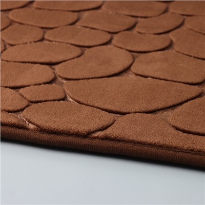 Коврик для ванной и туалета SAVANNA Memory foam, 50×80 см, коричневый