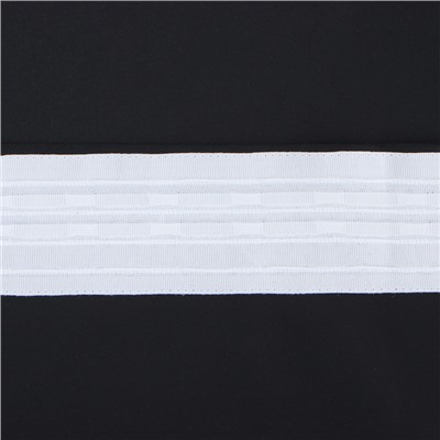 Штора блэкаут портьерная «Этель», 250×265 см, чёрная