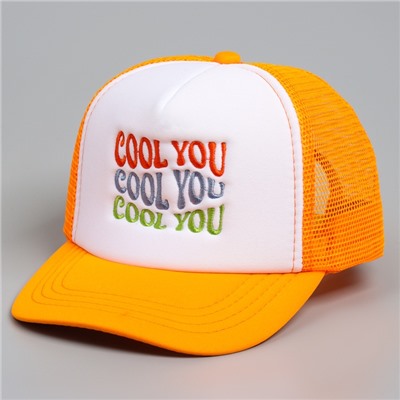Кепка детская с сеткой COOL YOU, оранжевая, р-р 52–54, 5–7 лет