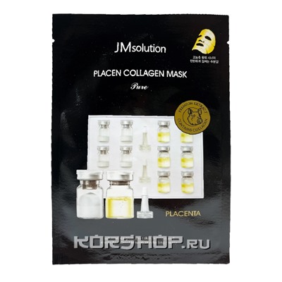 Антивозрастная плацентарная маска с коллагеном Placen Collagen Mask Pure JMSolution, Корея, 30 мл Акция