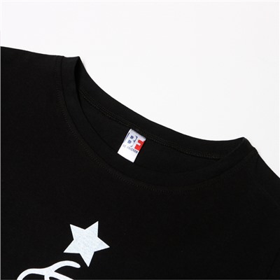 Футболка женская новогодняя «Ёлка», цвет чёрный, размер 44