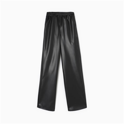 Брюки кожаные женские MIST Base, размер 48, чёрные