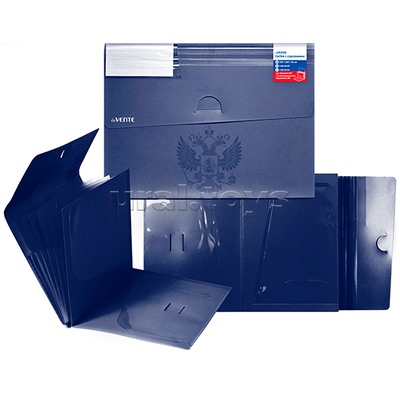 Папка с клапаном с 6-ю отделениями "Герб" A4 550 мкм, фактура "песок"