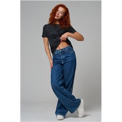 7497 футболка женская (Черный винтаж)