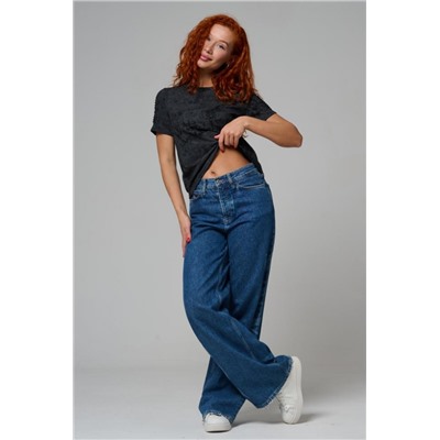 7497 футболка женская (Черный винтаж)