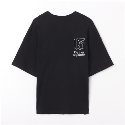 Футболка женская MIST Lucky, размер 44-46, чёрная