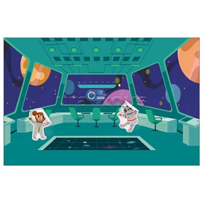 Веселые наклейки. В космосе