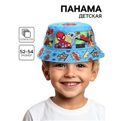 Панама детская для мальчика, размер 52-54 Человек-паук