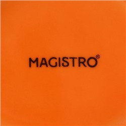 Тарелка глубокая Magistro «Церера», 1.1 л, d=22 см, фарфор, оранжевая