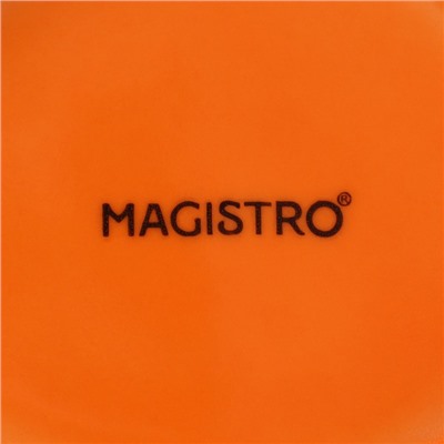 Салатник Magistro «Церера», 440 мл, 15.3×13 см, фарфор, оранжевый