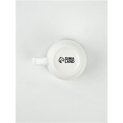 Чайная пара «Улыбайся»: кружка 200 мл, блюдце 18×11 см, ложка