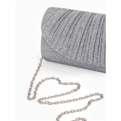 Сумка женская на магните, серебристая