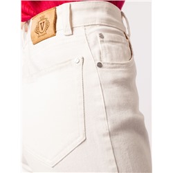 Укороченные джинсы из эластичного денима