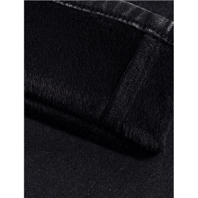 Прямые джинсы из эластичного денима на флисе