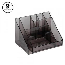 Подставка для письменных принадлежностей "Каскад" серая тонированная ОР14 Стамм