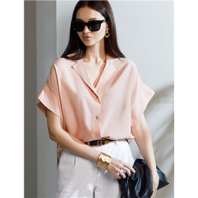 Блузка с коротким рукавом из вискозы с лиоцеллом