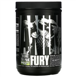 Universal Nutrition, Animal Fury, зеленое яблоко, 495,9 г