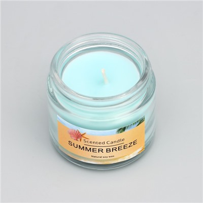 Ароматическая свеча в банке «Scented Candle, Summer Breeze», свежесть, 5×5 см, 140 г