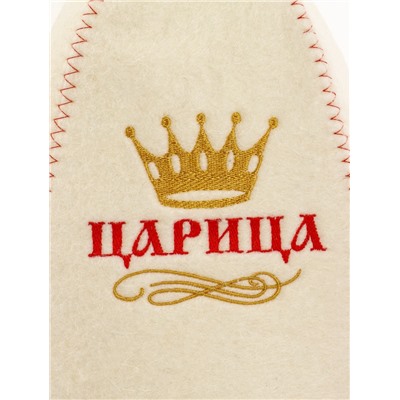 Шапка для бани и сауны «Царица», полиэфир 70%, шерсть 30%