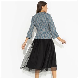 Костюм с юбкой из сетки на подкладе, Больше чем стиль (2 в 1, green)