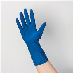 Перчатки латексные High Risk, смотровые, нестерильные, размер XL, 50 шт/уп (25 пар), синие