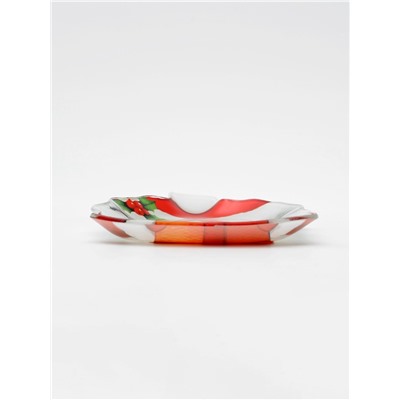 Тарелка новогодняя плоская «Дедушка Мороз», 13.8×20.5 см