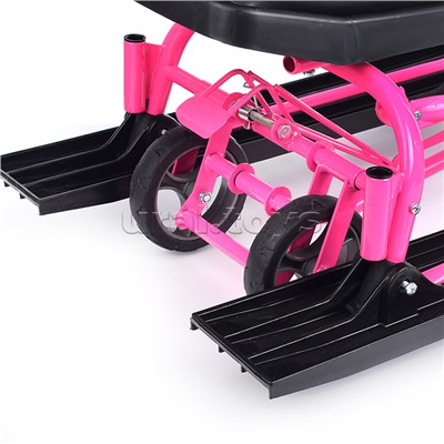 Игрушка Снегокат детский 109 "Wheel" c П-образным толкателем и колесной базой (Единорожка)