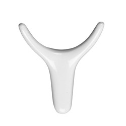 Крючок мебельный CAPPIO OX, двухрожковый, цвет белый