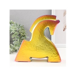 Фигурка керамика «Поклон коня», зелёный хамелеон, 5×20.5×20.5 см