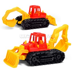 Трактор "Байкал" с грейдером и ковшом