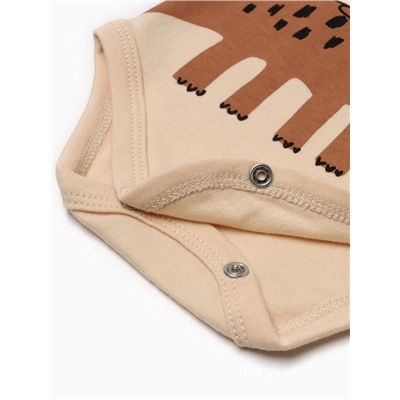 Боди детское «Крошка Я. Дракоша», рост 74-80 см, бежевое