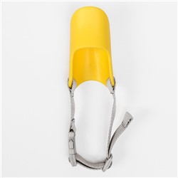 Намордник силиконовый, фиксирующий, размер S (ОМ 12 см, ОШ 17-30 см), жёлтый