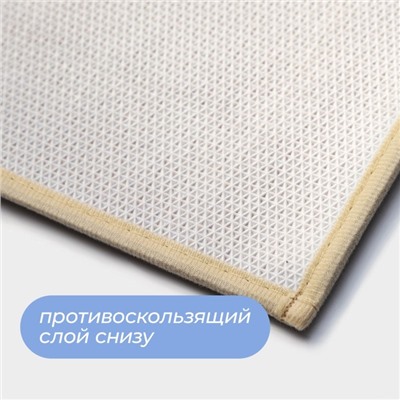 Коврик SAVANNA «Мягкость», 40×60 см, бежевый