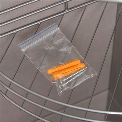 Полка угловая 3-х ярусная, 20×20×54 см, хром