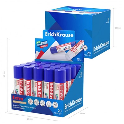 Клей-карандаш 15 гр PVP Extra 4443 ErichKrause