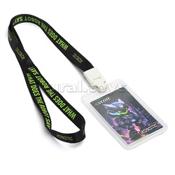 Бейдж школьный пластиковый "Robotic" 110x65 мм, вертикальный, прозрачный