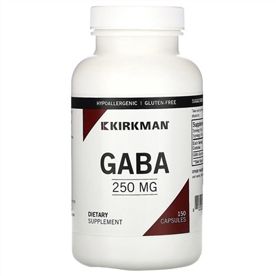 Kirkman Labs, ГАМК, 250 мг, 150 капсул