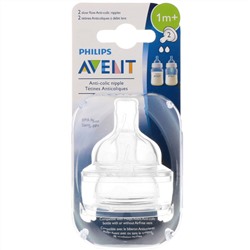 Philips Avent, Антиколиковые накладки на соски с маленьким потоком, от 1 месяца, 2 комплекта