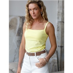 Топ с двуслойной зоной бра на бретелях из хлопка