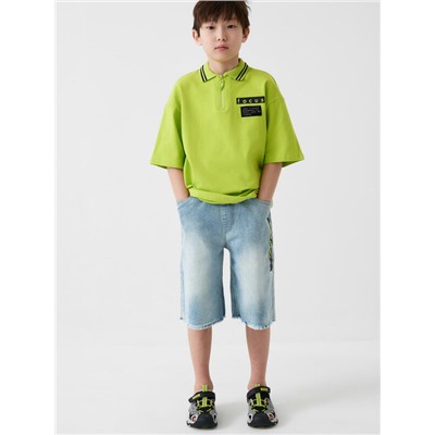 Шорты текстильные джинсовые для мальчиков