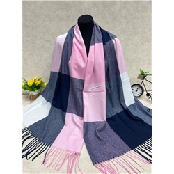 Палантин в клетку из кашемира, мультицвет