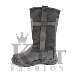 Монголки высокие черные, литая подошва