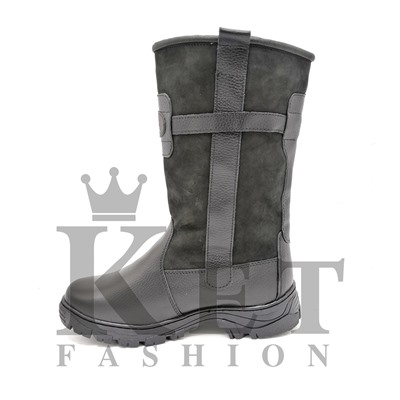 Монголки высокие черные, литая подошва