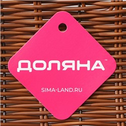 Корзинка для подачи Доляна «Огайо», 25×25×8 см, квадратная, коричневая